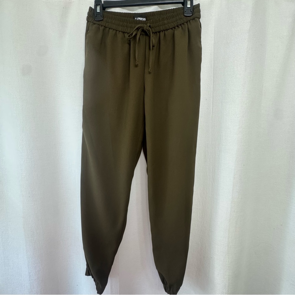 Express Olive Green Jogger Pants